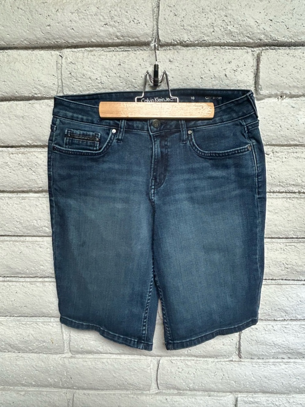 Calvin Klein Dark Blue Denim Bermuda Shorts
